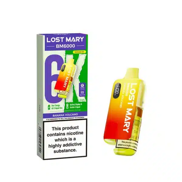 Lost Mary BM6000 Refillable Prefilled Vape Kit Banana Volcano