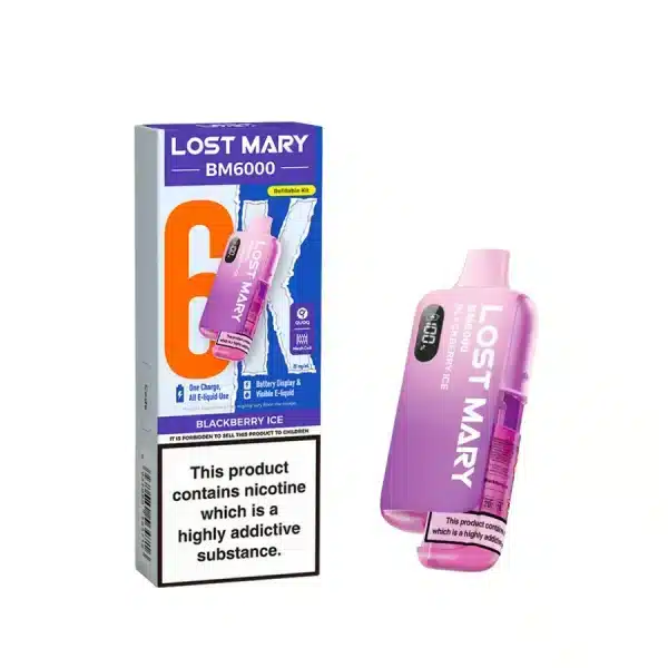 Lost Mary BM6000 Refillable Prefilled Vape Kit Blackberry Ice