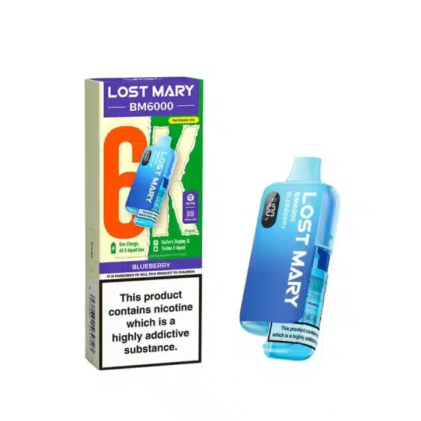 Lost Mary BM6000 Refillable Prefilled Vape Kit Blueberry