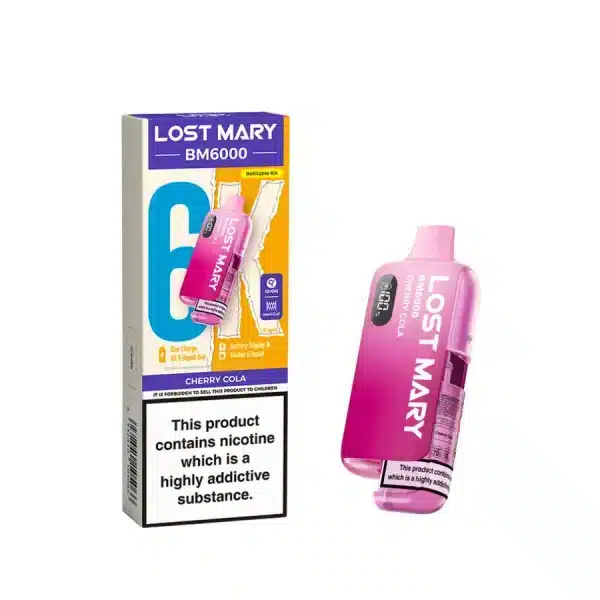 Lost Mary BM6000 Refillable Prefilled Vape Kit Cherry Cola
