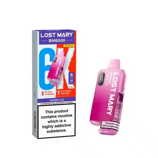Lost Mary BM6000 Refillable Prefilled Vape Kit Cherry Ice