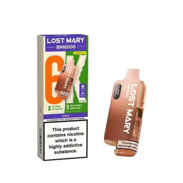 Lost Mary BM6000 Refillable Prefilled Vape Kit Cola