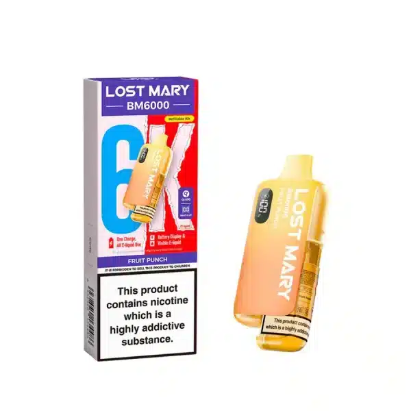 Lost Mary BM6000 Refillable Prefilled Vape Kit Fruit Punch