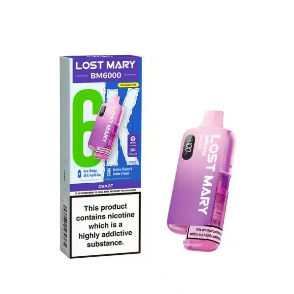 Lost Mary BM6000 Refillable Prefilled Vape Kit Grape