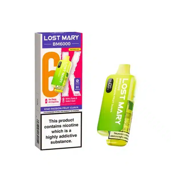 Lost Mary BM6000 Refillable Prefilled Vape Kit Kiwi Passionfruit Guava