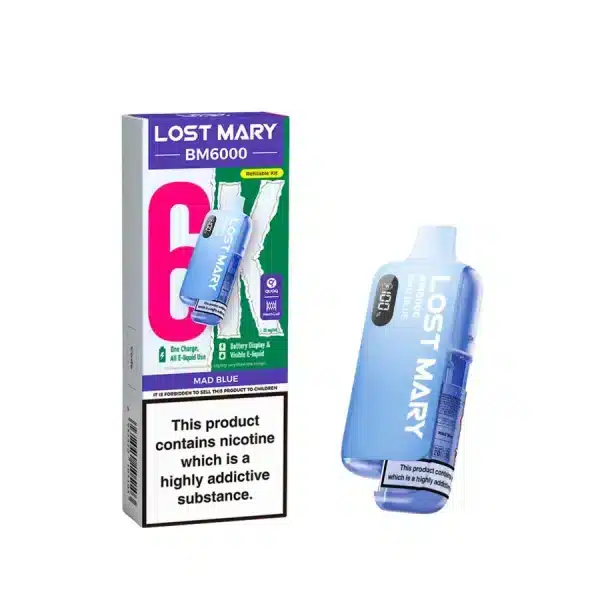 Lost Mary BM6000 Refillable Prefilled Vape Kit Mad Blue