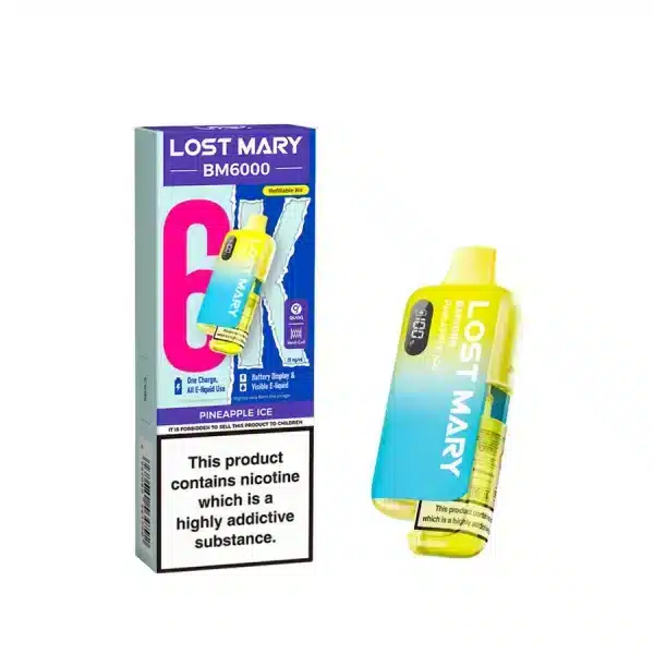 Lost Mary BM6000 Refillable Prefilled Vape Kit Pineapple Ice