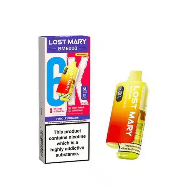 Lost Mary BM6000 Refillable Prefilled Vape Kit Pink Lemonade