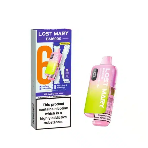 Lost Mary BM6000 Refillable Prefilled Vape Kit Strawberry Kiwi