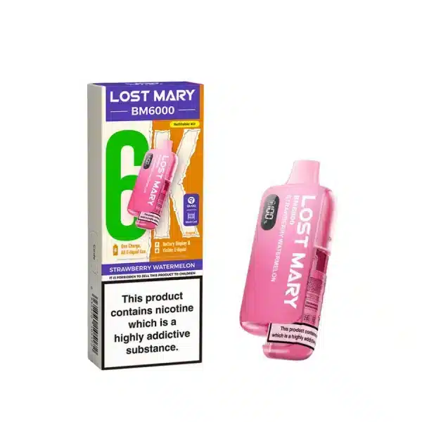Lost Mary BM6000 Refillable Prefilled Vape Kit Strawberry Watermelon