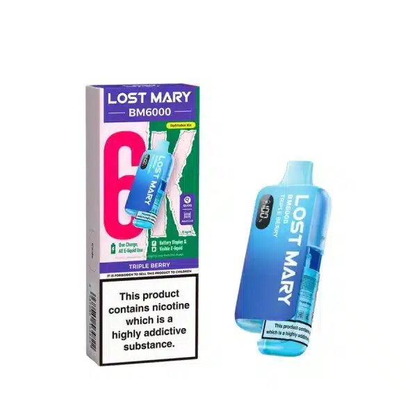 Lost Mary BM6000 Refillable Prefilled Vape Kit Triple Berry