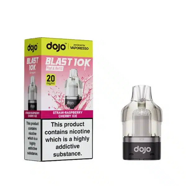 Vaporesso Dojo Blast 10K Prefilled Pods Straw Raspberry Cherry Ice