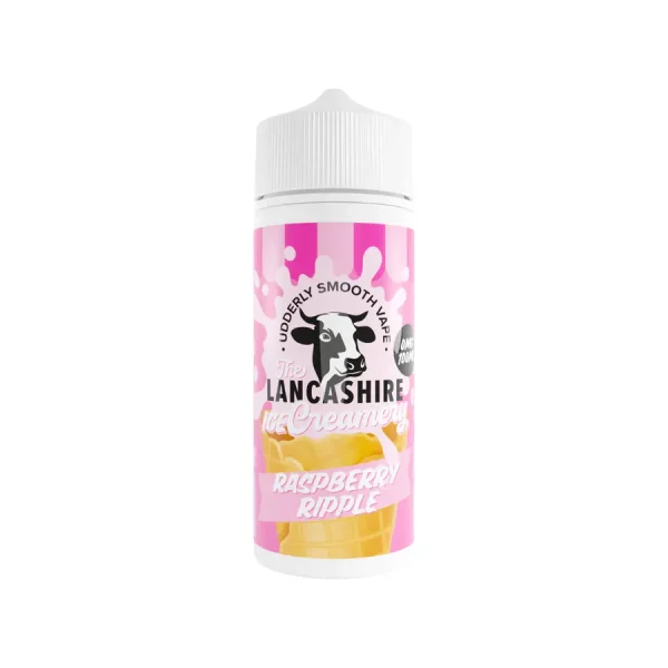 The Lancashire Ice Creamery 100ml Shortfill Raspberry Ripple